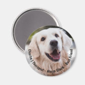 かわいい生意気な感傷的な犬の名前の写真引用文 マグネット (正面/裏面)