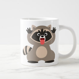 かわいい生意気な漫画のアライグマ ジャンボコーヒーマグカップ