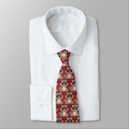 かわいい生意気な漫画のアライグマ ネクタイ