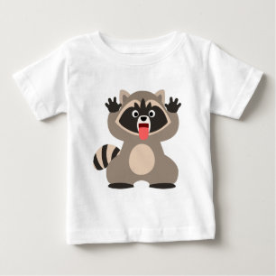 かわいい生意気な漫画ラクーンベビーT-Sh ベビーTシャツ