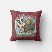 かわいい生活より良い農家の牛の農家 クッション (正面)