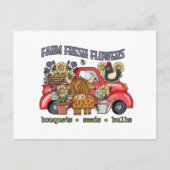 かわいい生花の販売員または花屋 ポストカード (正面)