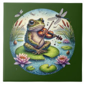 かわいい田舎のカエルの恋人 タイル (正面)