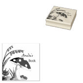 かわいい田舎のキノコの本のしおり ラバースタンプ (押印)