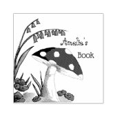 かわいい田舎のキノコの本のしおり ラバースタンプ (インプリント)