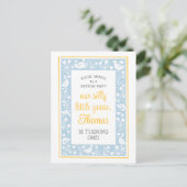 かわいい田舎のシリ―なガチョウの誕生日パーティー ポストカード (スタンド正面)