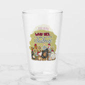 かわいい田舎のチキン愛好家ワードアート タンブラーグラス (裏面)