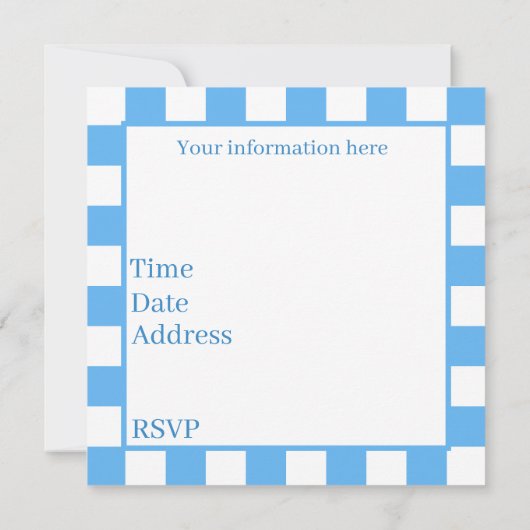 かわいい田舎のニワトリ好き 招待状 (裏面)