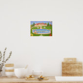 かわいい田舎の家 ポスター (キッチン)