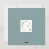 かわいい田舎の水色のアヒルがブランコに シーズンカード (裏面)