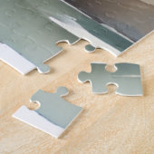 かわいい田舎の水色のアヒルがブランコに ジグソーパズル (側面)