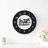 かわいい田舎の牛の恋人の大時計 ラージ壁時計 (ホーム)