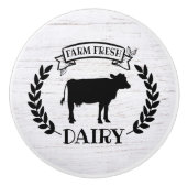 かわいい田舎の牛の農場の新鮮なキッチン セラミックノブ (正面)