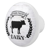 かわいい田舎の牛の農場の新鮮なキッチン セラミックノブ (右)