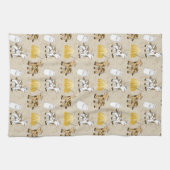 かわいい田舎の牛をタイル キッチンタオル (横)