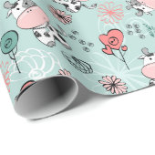 かわいい田舎の牛 ラッピングペーパー (ロールコーナー)