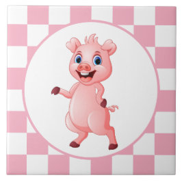 かわいい田舎の豚の恋人 タイル