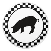 かわいい田舎の豚の愛好家の装飾 セラミックノブ (正面)