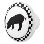 かわいい田舎の豚の愛好家の装飾 セラミックノブ (右)