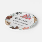 かわいい田舎の赤ちゃんシャワーが農場で ペーパープレート (アングル)