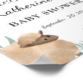 かわいい田舎の赤ちゃんシャワーが農場へようこそ ポスター (角)