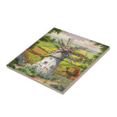 かわいい田舎の風車愛好家 タイル (側面)