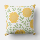 かわいい田舎ひまわり柄 クッション (裏面)