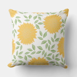 かわいい田舎ひまわり柄 クッション