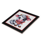 かわいい田舎牛のセラミックタイル タイル (側面)