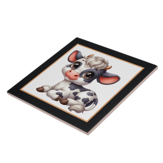 かわいい田舎牛の恋人 タイル (側面)