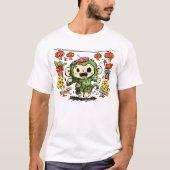 かわいい申年のお正月 Tシャツ (正面)