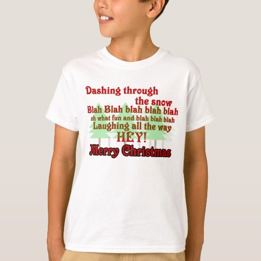 かわいい男おもしろいの子のクリスマス Tシャツ (正面)