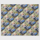 かわいい男の子あなたの写真パターン光沢 ラッピングペーパー (フラット)