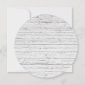 かわいい男の子が弓を結び木の素朴ベビーシャワー 招待状 (裏面)