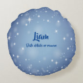 かわいい男の子で文字を変えられる ラウンドクッション (裏面)