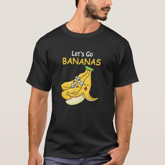 かわいい男の子と女の子のためにバナナを食べよう Tシャツ (正面)
