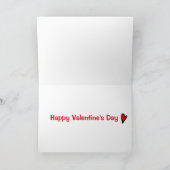 かわいい男の子と女の子のバレンタインデー カード (内部)