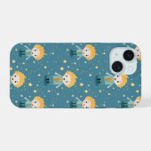かわいい男の子と星柄 iPhone 15ケース (裏面横)