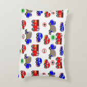 かわいい男の子のおもちゃ車トラック消防車デザイン アクセントクッション (裏面(縦))