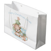 かわいい男の子のためのクリスマス抱き枕 ラージペーパーバッグ (正面アングル)