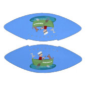 かわいい男の子のセーラーと犬のボートの漫画 アメリカンフットボール (パネル)