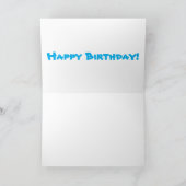 かわいい男の子のセーラーと犬のボートの漫画 カード (内部)