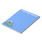 かわいい男の子のセーラーと犬のボートの漫画 ノートパッド (回転)