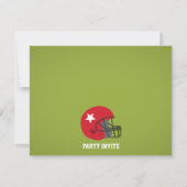 かわいい男の子のフットボールのバースデーパーティ招待状 招待状 (裏面)