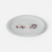 かわいい男の子のベビーアライグマ性別リビール ペーパープレート (アングル)