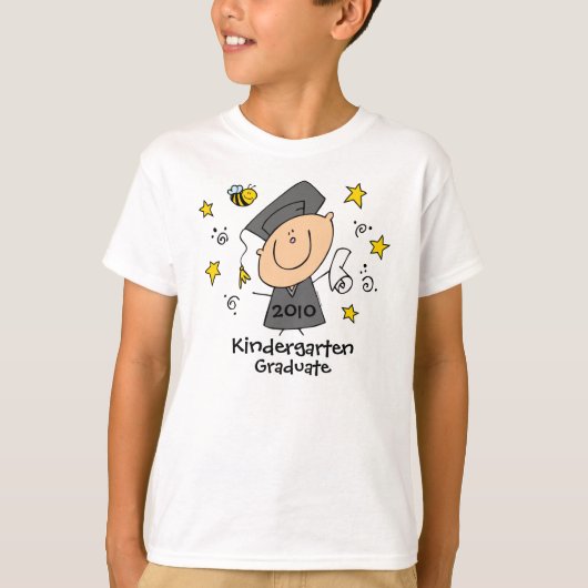 かわいい男の子の卒業生のカスタム Tシャツ (正面)