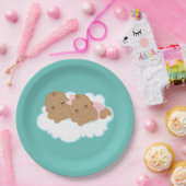 かわいい男の子の双子の赤ちゃんシャワー ペーパープレート (パーティー)