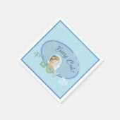かわいい男の子の告知 スタンダードカクテルナプキン (角)