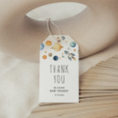 かわいい男の子の宇宙飛行士宇宙ベビーシャワーギフトラベル ギフトタグ