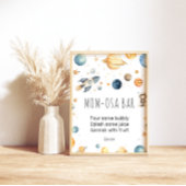 かわいい男の子の宇宙飛行士宇宙ベビーシャワーポスター ポスター